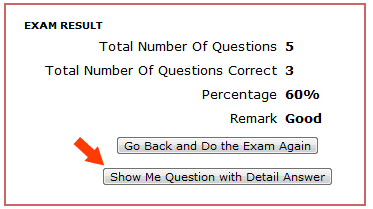 result with answer